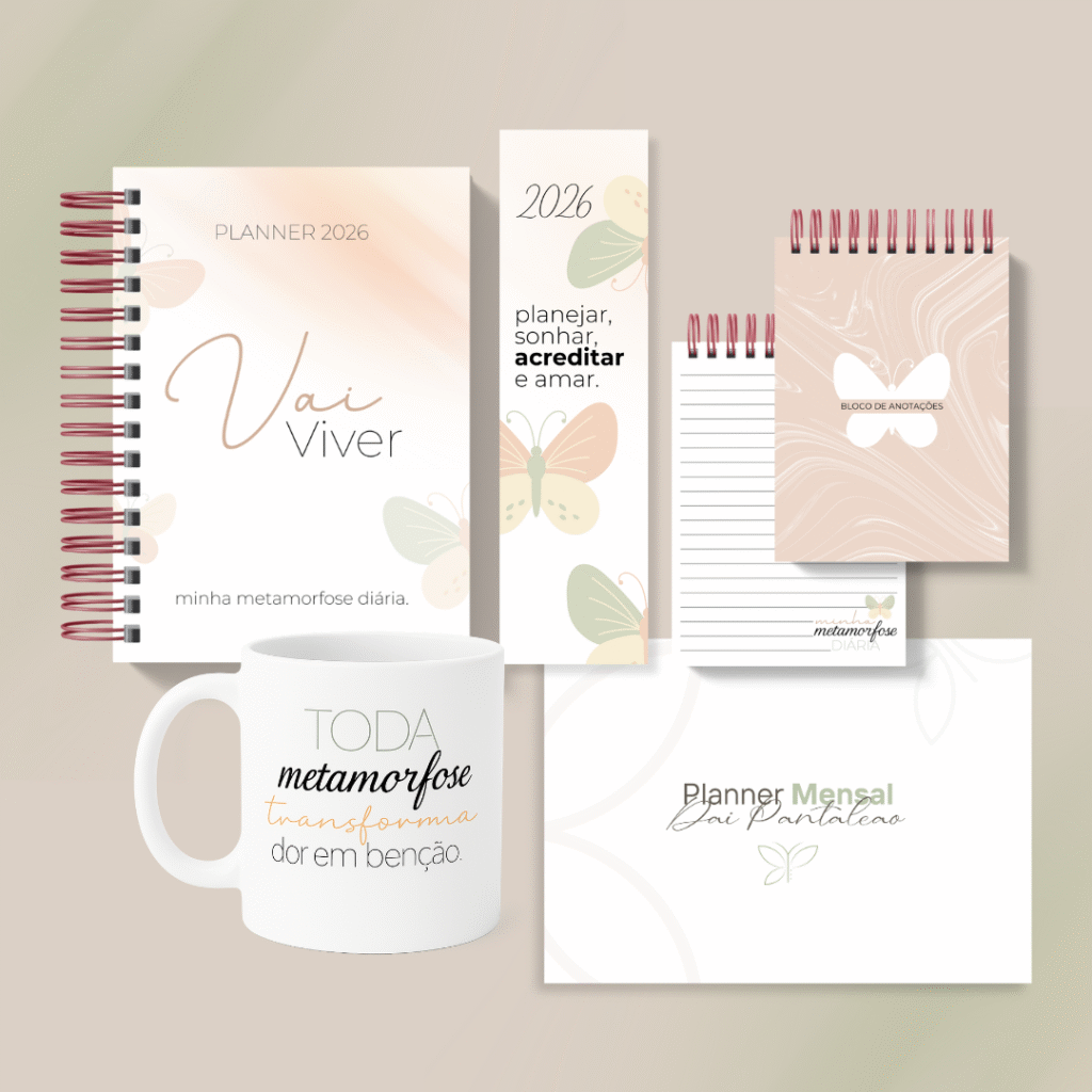 Planner Terapeutico 2026 - Minha Metamorfose Diária - Daiana Pantaleão